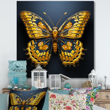 Lemon Yellow Tones Portray Butterflies - Butterfly Wall Decor